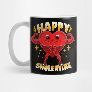 Happy Swolentine Funny Heart Gym Workout Valentine Gift Mug